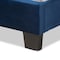Baxton Studio Caprice Modern and Contemporary Glam Navy Blue Velvet Fabric Twin Size Panel Bed 183-11256-Zoro - alternate 8